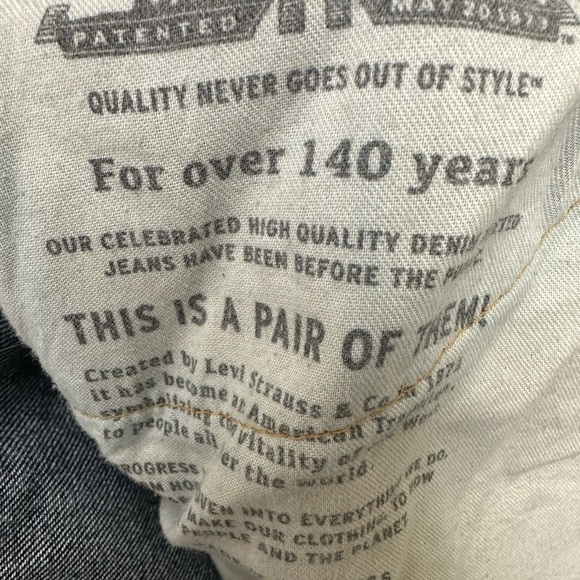 Levi's mens 559 relaxed fit jeans W38 L32 - Picture 8 of 9